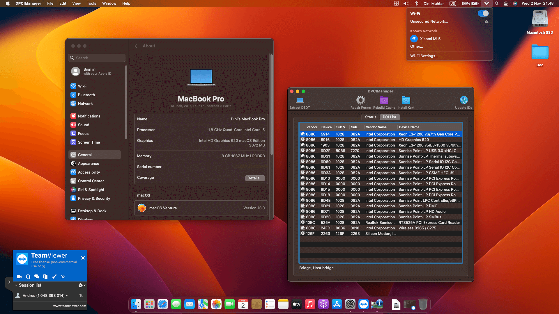 Dell XPS 13 9360 2nd [KabyLake R   Intel UHD 620 + I2C]   OpenCore 2